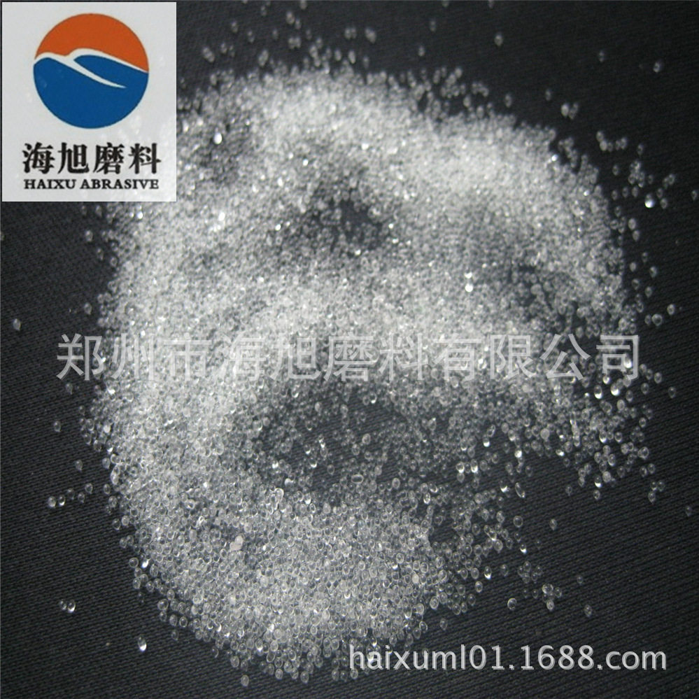 不锈钢轨道抛光用玻璃珠60目白刚玉54目混合使用增加亮度和粗糙度
