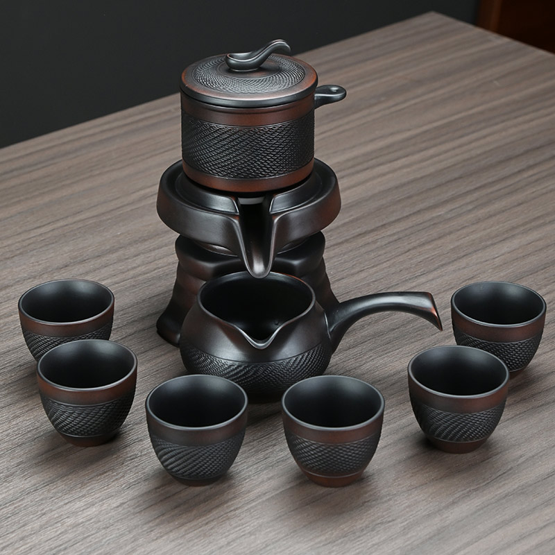 ?石磨茶具套装新款家用懒人紫砂自动泡茶壶泡茶器茶