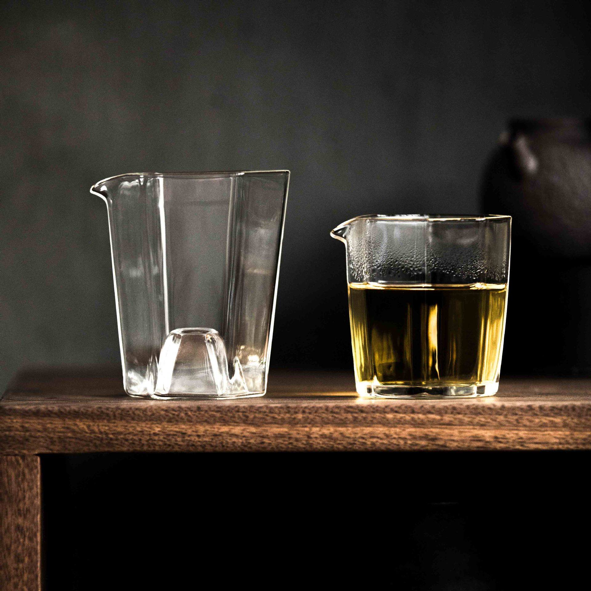 日式耐热玻璃公杯 手工公道杯茶海玻璃茶器泡茶分茶器过滤