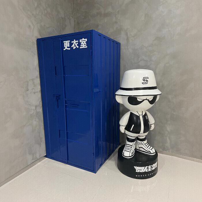?商场铁艺工业风集装箱更衣室空间换衣室隔断间户外落地移动试衣
