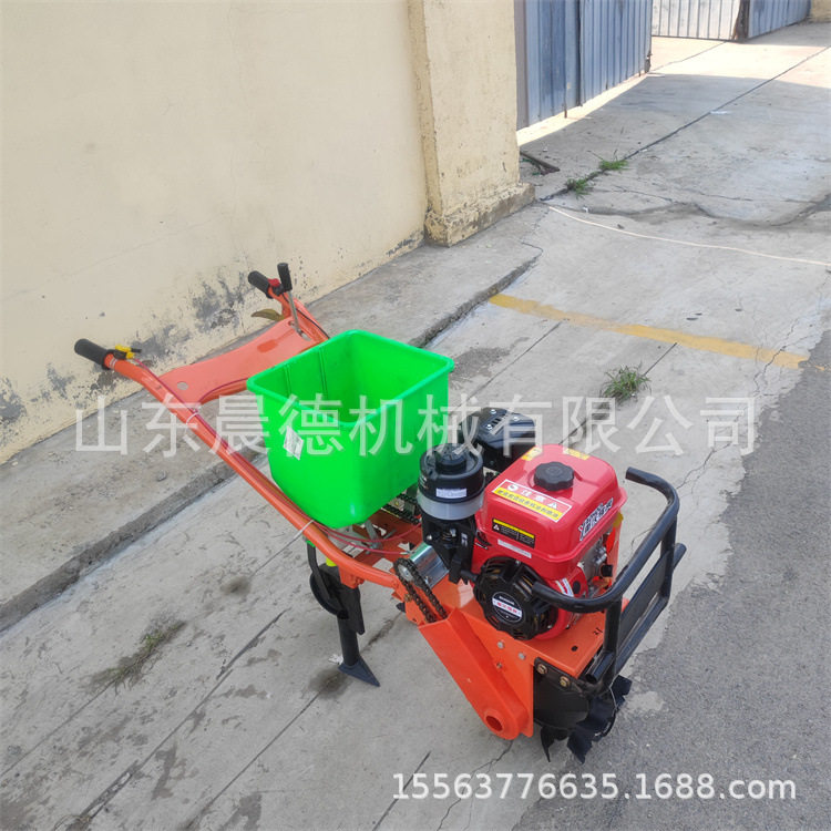 小型玉米地追肥机 汽油手推播种机双行小麦种植机