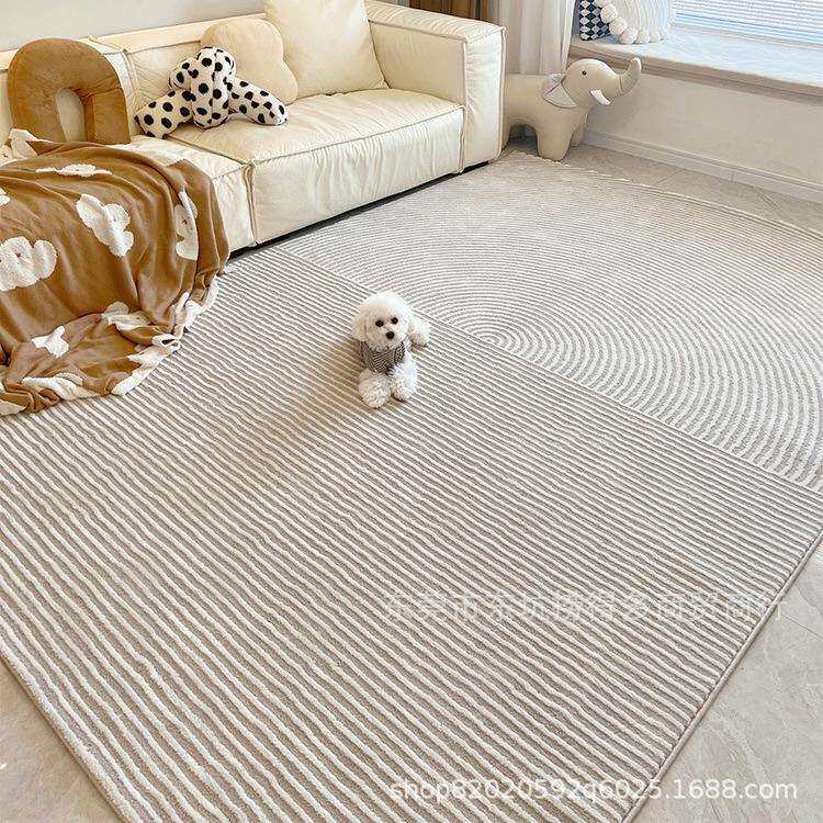 现代简约轻奢高级家用地毯客厅沙发茶几卧室地垫加厚耐脏可水洗