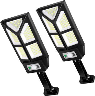 太阳能196LED感应灯户外庭院灯应急照明带杆室外超亮防水户外路灯