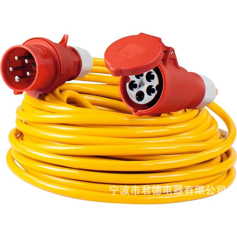 IP44防水CEE插头带翻盖房车配件CEE延长线户外露营工业插头