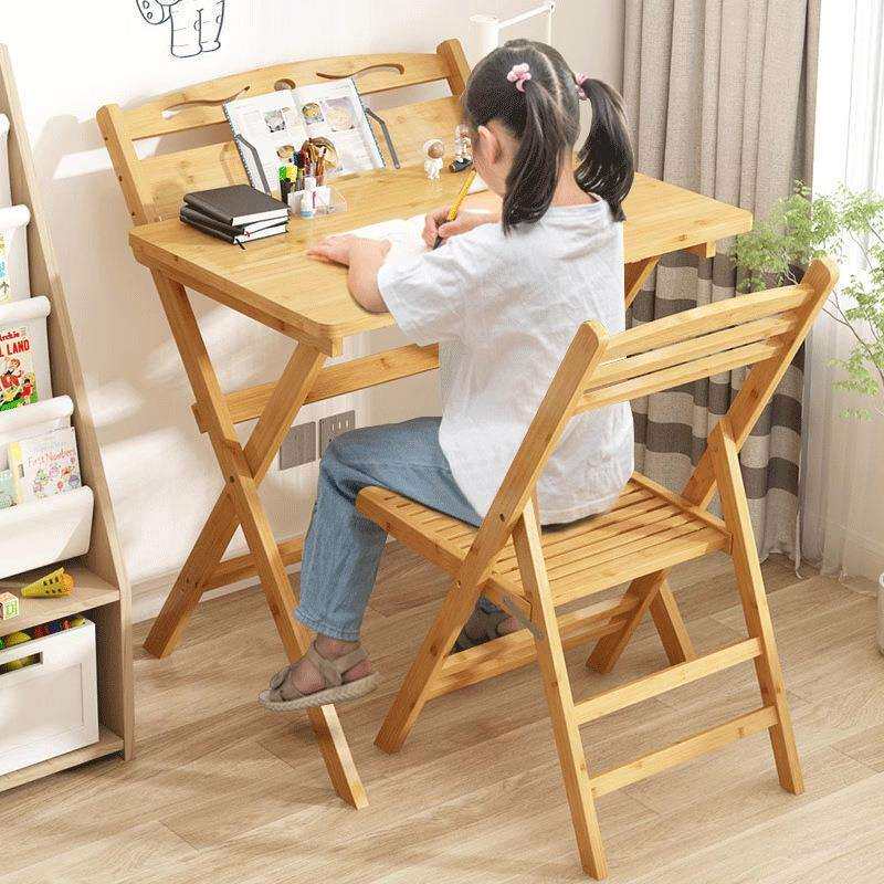小孩子书桌写字桌折叠桌小学生课桌椅套装儿童学习桌椅家用便收纳