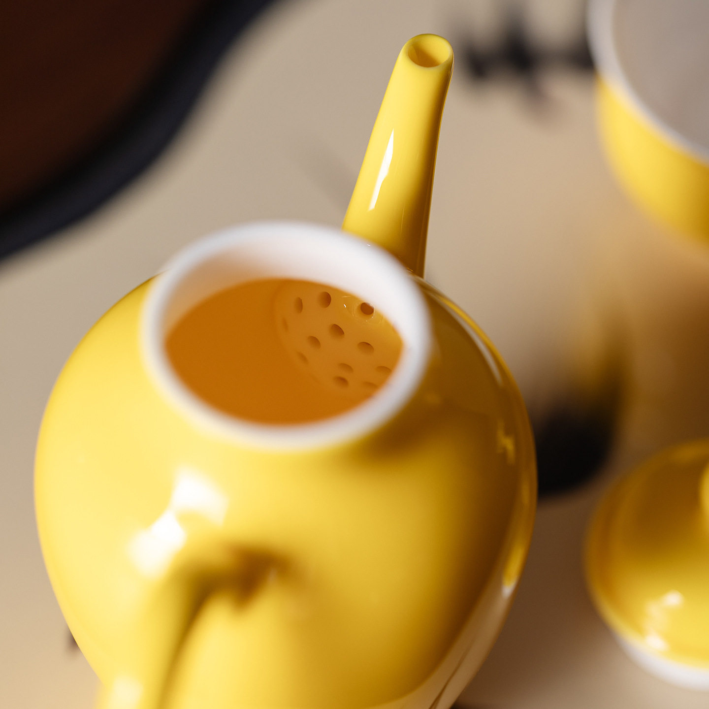 薄胎泡茶壶高端色釉功夫陶瓷纯带纯手工过滤茶壶单壶简约现代