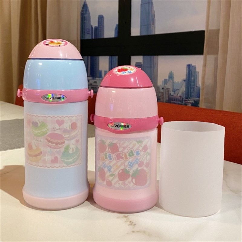 硅胶水杯套8chm象印儿童保温杯垫600ml450ml吸管杯水壶套防摔防滑