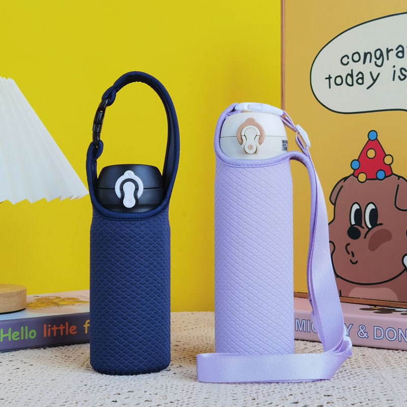 膳魔师杯套保护套水杯套子通用保温杯套杯子套杯袋背带V斜挎500ml