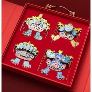 2025新款木质凤冠礼品明十三陵邮册收藏北京博物馆精致纪念礼盒