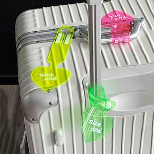 ins荧光行李牌旅行箱吊牌识牌托运防丢标签识别挂牌出差旅行标记