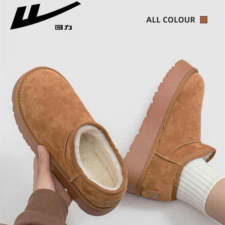 回力厚底雪地靴女款冬季加绒加厚