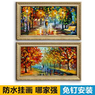 欧式抽象阿夫列莫夫城市街t景油画挂画酒店大厅玄关客厅墙壁装饰