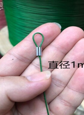 钓鱼线包塑4.锁扣植物丽恩mm0v2mm43038mm绿色活鱼软不锈钢-钢丝