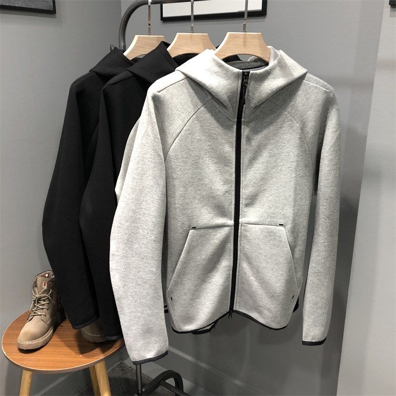 双层复合针织!耐穿好看!秋冬情侣款男女运动休闲连帽卫衣外套潮,男装,卫衣,淘宝优惠券,粉丝福利购,淘宝优惠卷