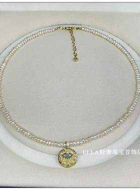 热卖白百何款珍珠项链女轻奢小众设计感锁骨毛衣配饰韩版时尚礼物