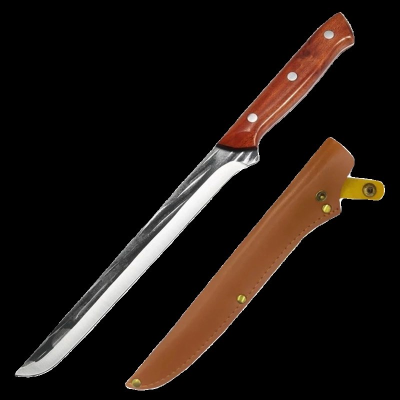 九铬锻打割蜜刀酸枝实木柄割蜜刀不锈钢取蜂蜜刀直把Z柄养蜂工具