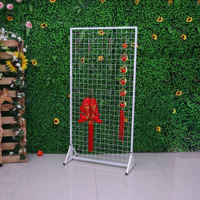 铁艺网片网格片网架货架地摊饰品C展会展示架落地挂物架子挂钩收