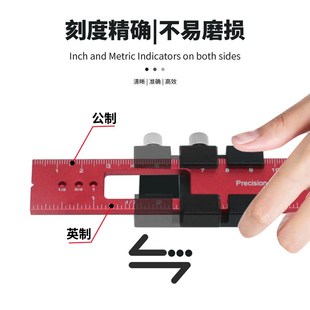 新款 30cm量规量具DIY 铝合金定位尺j木工标尺划线尺角度尺16