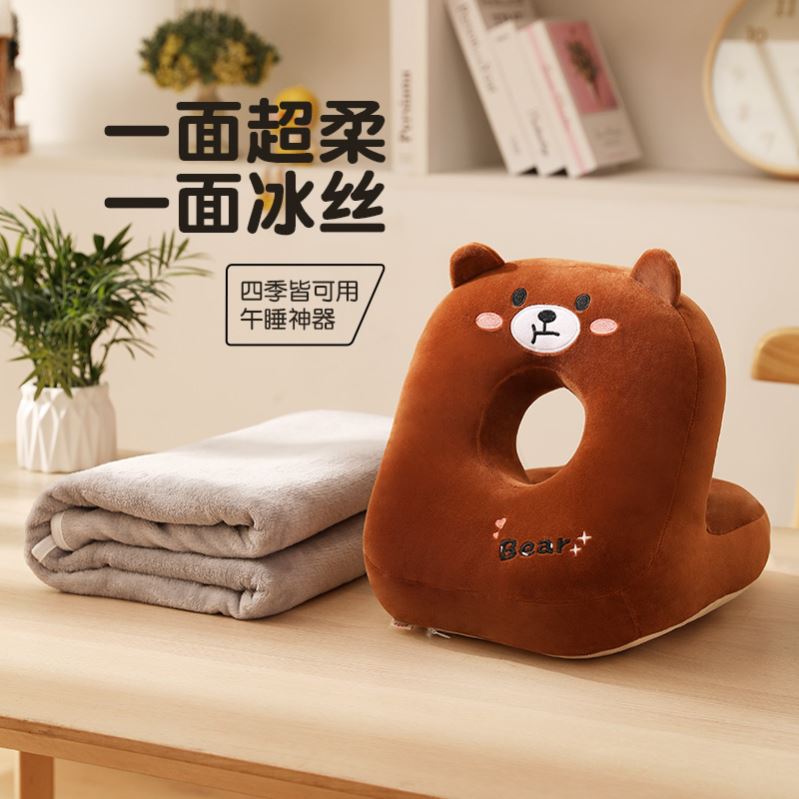 新品新品爬c睡神器n大人f睡觉抱u枕可携式学生午休孩子课桌枕头排