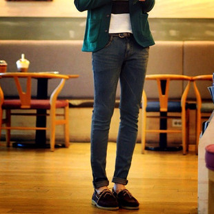 弹力韩版 牛仔裤 修身 显瘦时尚 潮怀旧蓝色男I小脚铅笔裤 2023长裤