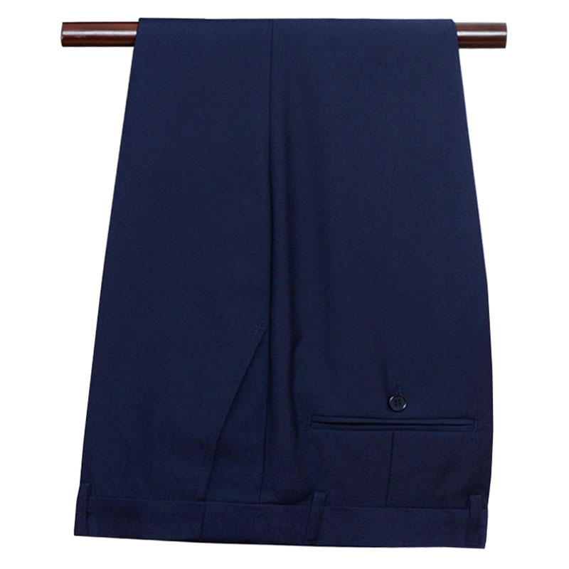 西裤男直筒宽松加肥加大码胖子商务正装蓝色免烫坠垂X感西服裤子