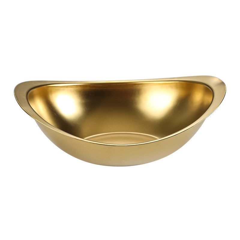 韩国304不锈钢锭碗金色甜点小吃盘蛋糕盘烧烤蔬菜盆米饭沙拉碗,餐饮具,盆,淘宝优惠券,粉丝福利购,淘宝优惠卷