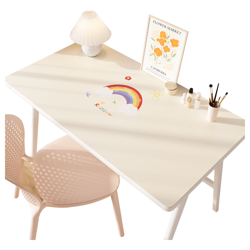 可爱简约小清新女生宿舍化妆u台桌布ins风防水防油免洗皮革书桌垫