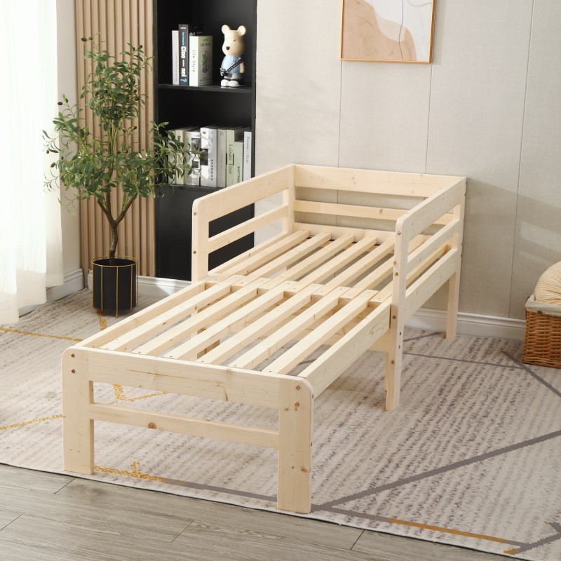 沙发床实木两用沙发折叠床小户型客厅坐I卧床护栏抽拉推拉床伸缩