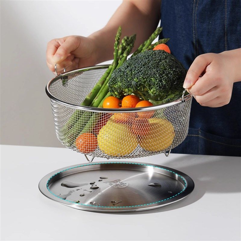 家用沥水篮洗菜篮厨房304不锈钢双耳水果滤水篮油炸沥油盘子,餐饮具,洗菜盆/沥水篮/漏水筛,淘宝优惠券,粉丝福利购,淘宝优惠卷