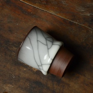 吴俊龙泉窑青瓷中式功夫茶具全手工岩茶闻香杯单个小茶杯礼盒装