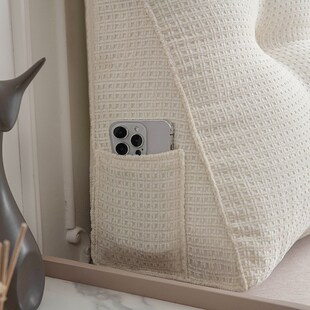 立格绒三角床头靠垫床上软包大靠背榻榻米飘窗半躺护腰靠枕可拆洗