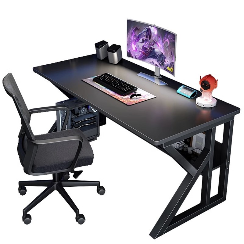 电竞电脑a桌台式家用现代简约书桌书架组合学习桌卧室简易办公桌