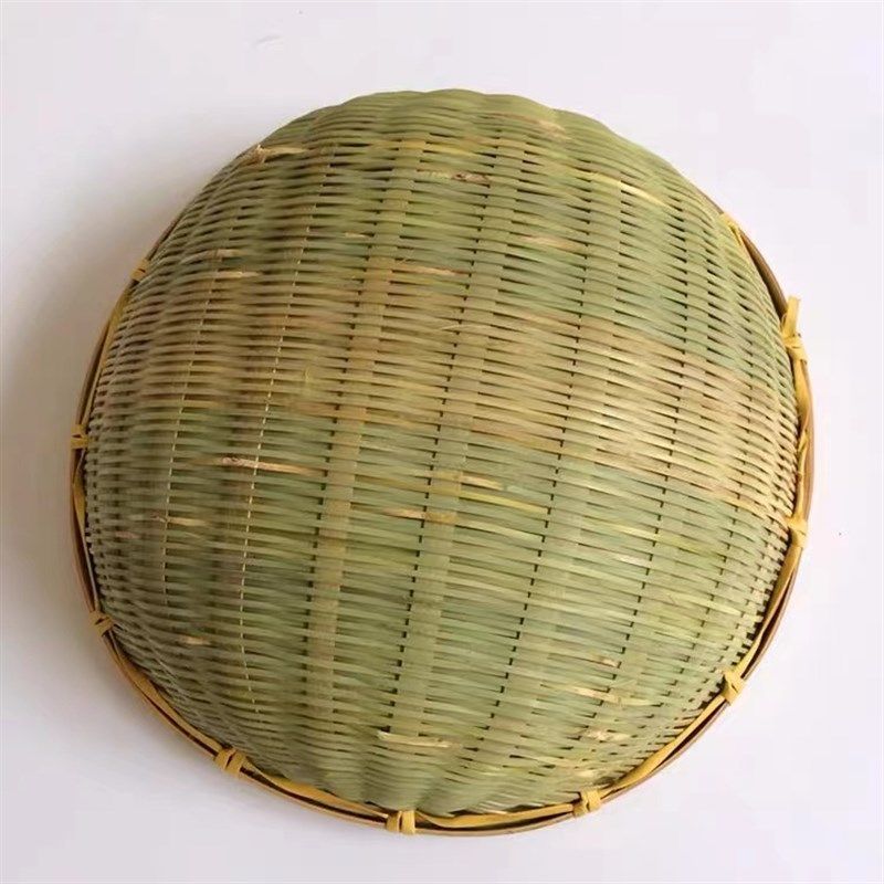 35厘米竹编筲箕沥水沥米馒头筐收纳篮果盘竹编竹制品家用圆形竹篮,特色手工艺,竹编/竹雕,淘宝优惠券,粉丝福利购,淘宝优惠卷