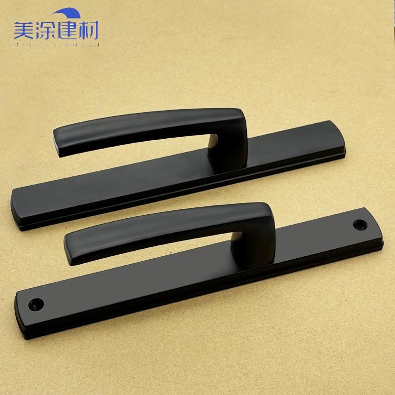 断桥铝合金门把手阳台门拉手 纱门玻璃门锁M把手 假面门执手无锁