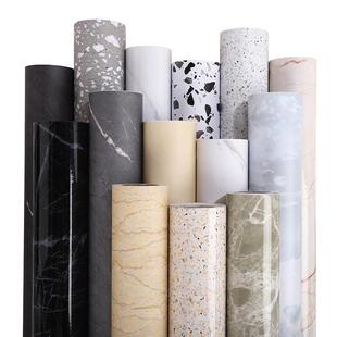 壁纸哑光彷大理石贴纸自粘防水厨房台面石材岩板贴膜大理石纹壁纸