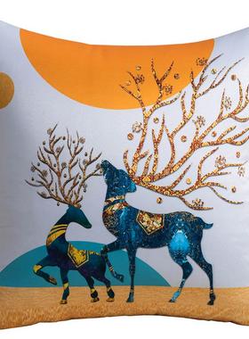 黑色轻奢系列现代简约沙发抱枕靠枕客厅含枕芯靠垫套