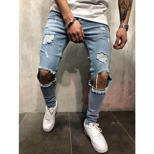 2020 ripped big size jogger jeans for men pants Trousers