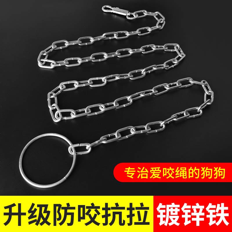 宠物铁链猫狗通用牵引绳光滑耐磨防咬断狗链子大型中型小型犬项圈