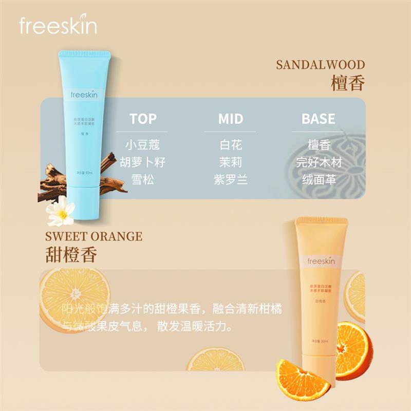 【直播专享】freeskin胶原蛋白泛醇水感手部凝胶香氛护手霜柔润