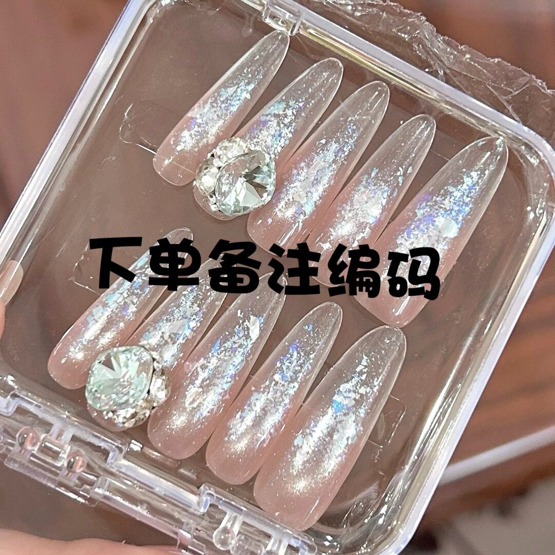 纯手工穿戴孤品气质显白美甲有盒美甲工具