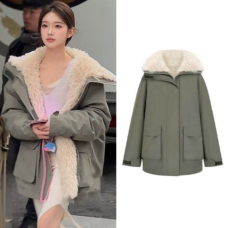 现货/爆款赵露思同款羊羔毛外套