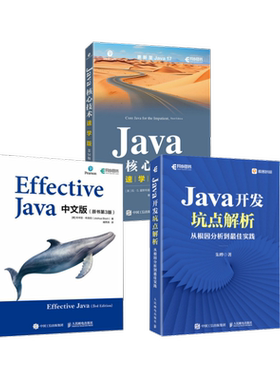 3册 Java开发坑点解析+Effective Java中文版+Java核心技术 速学
