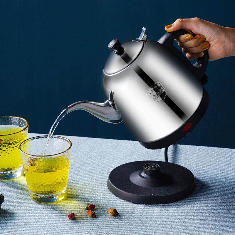 电热水壶304不锈钢家用长嘴快速壶泡茶水壶烧水壶自动断电煮水壶