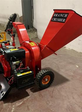 安好机械加料加厚树枝粉碎机柴油秸秆碎枝园林枝杈切碎机