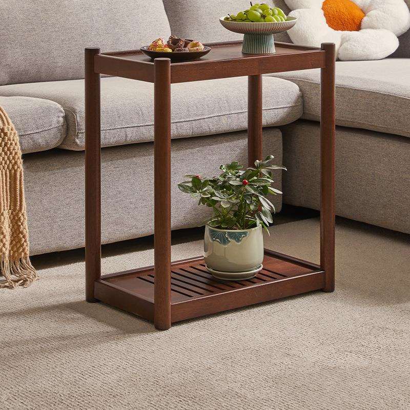 实木茶几沙发边几网红小桌子移动带轮餐车小推车置物架卧室床头桌