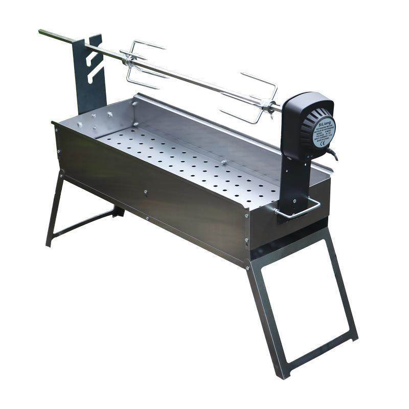 烧烤炉家用全自动烤羊腿架子电动旋转木炭户外烤串工具野外烧烤架