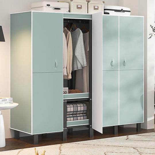 一体式免安装衣柜卧室家用出租房折叠简易组装磁吸布衣柜结实耐用