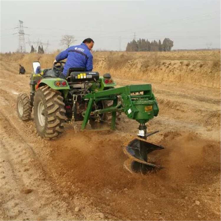 四轮带的树坑机 果园施肥打眼器 树木移栽挖坑机 20-50直径