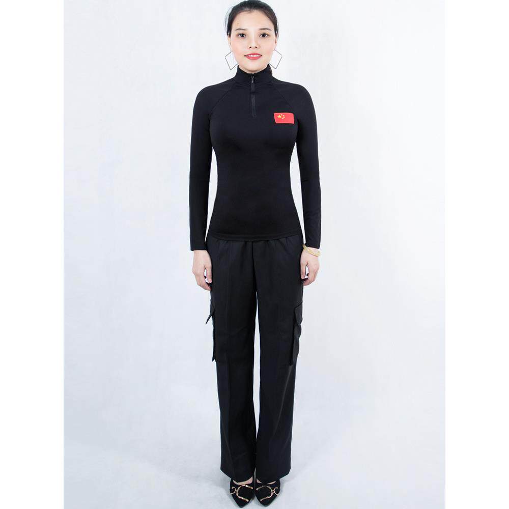 女中厚插肩修身舞蹈服拉丁舞广场舞摩登舞交谊舞服跳舞服装练功服