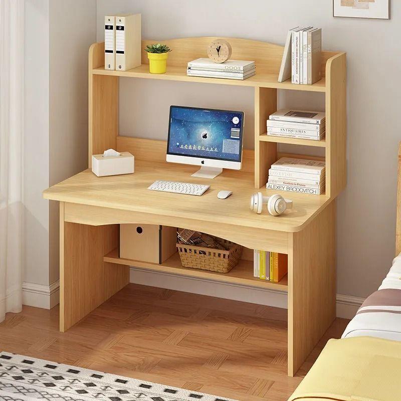 电脑桌书桌带书架一体桌卧室简约家用学生学习桌办公桌租房桌子厂